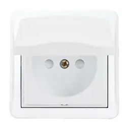 پریز بدون ارت درب دار با محافظ کودک پارت الکتریک مدل شهاب روکار - برق تولز