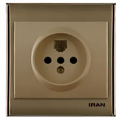 پریز تلفن دوکاره فضل الکتریک مدل ایران سری زیرین و رویه - برق تولز