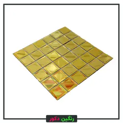کاشی بین کابینتی آینه ای طلایی مشبک