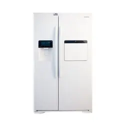 یخچال فریزر هوم بار الکترواستیل مدل ES51 ساید بای ساید طرح سفید چرمی با یخساز اتوماتیک