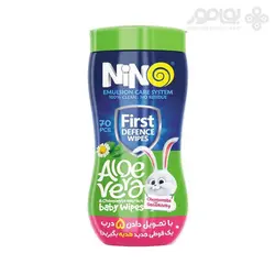 دستمال مرطوب کودک نینو مدل FIRST DEFENCE بسته 70 عددی