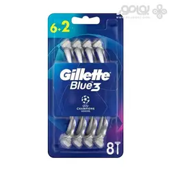 خودتراش ژیلت بلو تری مدل CHAMPIONS LEAGUE بسته 8 عددی