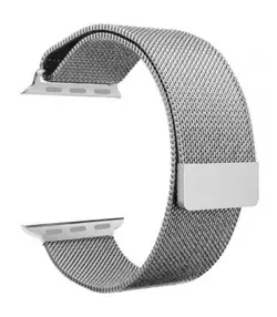 بند فلزی نقره ای مدل Milanese Loop اپل واچ 44/42 میلی متری