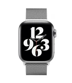 بند فلزی نقره ای مدل Milanese Loop اپل واچ 44/42 میلی متری