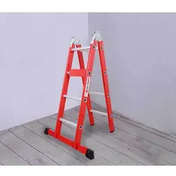 نردبان فراز پله مدل قفل دار 8 پله دو تکه 2.5متری | چندسو