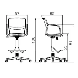 صندلی اپراتوری رایانه صنعت مدل ماکان P915 | فروشگاه چندسو