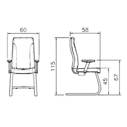صندلی کنفرانسی رایانه صنعت مدل ماندا C919 | فروشگاه چندسو