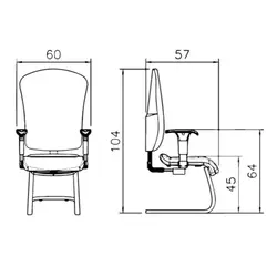 صندلی کنفرانسی رایانه صنعت مدل بتا C912 | فروشگاه چندسو