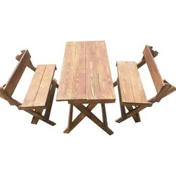 ست ميز و صندلي باغي مارو وود مدل پشت دار