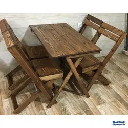 ست ميز و صندلي باغي مارو وود مدل مارو 4/5cm |مبلمان باغي |چندسو