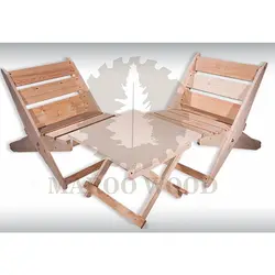 ست ميز و صندلي باغي مارو وود مدل فولدینگ |مبلمان باغي |چندسو