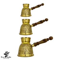 جذوه برنجی دسته چوبی