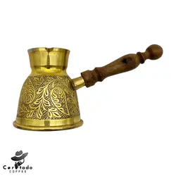 جذوه برنجی دسته چوبی