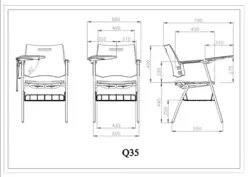 صندلی آموزشی Q35 لیو - مبلمان اداری ساویس