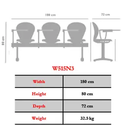 صندلی آموزشی مدل OCW515N3 نیلپر - مبلمان اداری ساویس