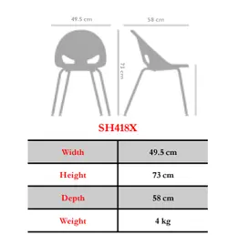 صندلی تکنفره OCF418X نیلپر - مبلمان اداری ساویس