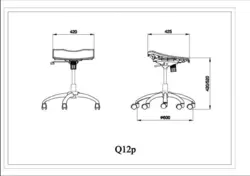 صندلی کانتر مدل Q12P J21 لیو - مبلمان اداری ساویس