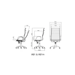 صندلی مدیریتی A81M لیو - مبلمان اداری ساویس