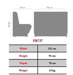 مبل رستورانی دو نفره مدل RES737 نلپر - مبلمان اداری ساویس