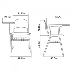 صندلی آموزشی متال پلاست 530 صنایع نظری - مبلمان اداری ساویس