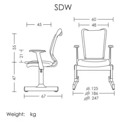 صندلی انتظار دو نفره SDW822 آرتمن - مبلمان اداری ساویس