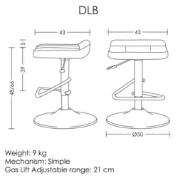 صندلی بار DLB690 آرتمن - مبلمان اداری ساویس