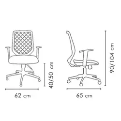 صندلی کارشناسی مدل E202A نظری - مبلمان اداری ساویس