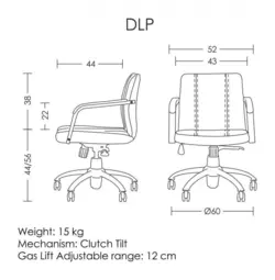 صندلی کارمندی DLP162 آرتمن - مبلمان اداری ساویس