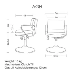 صندلی کانتر/ آرایشگاهی AGH662 آرتمن - مبلمان اداری ساویس