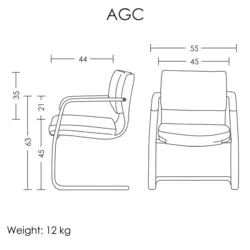 صندلی کنفرانسی AGC315 آرتمن - مبلمان اداری ساویس