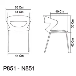 صندلی کیکا با تشک نظری p851 - مبلمان اداری ساویس