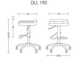 صندلی لابراتواری DLL190 آرتمن - مبلمان اداری ساویس