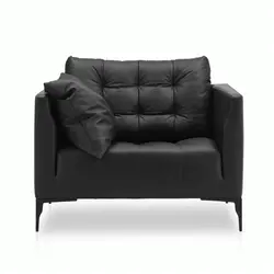 مبل تک نفره پاریس II با روکش چرم نظری - مبلمان اداری ساویس