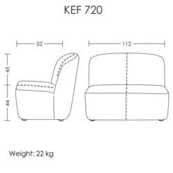 مبل دو نفره بدون دسته KEF720 آرتمن - مبلمان اداری ساویس