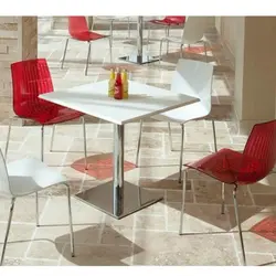 میز مربع پایه مربع چدنی استیل نظری - مبلمان اداری ساویس