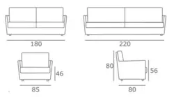 مبل دو نفره مدل ولوندا ایتال فوم - مبلمان اداری ساویس
