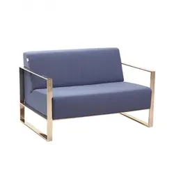 مبل اداری دونفره لیو مدل N58i پایه استیل - مبلمان اداری ساویس