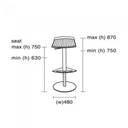 صندلی اپن جکدار اکستریم با پایه گرد استیل نظری - مبلمان اداری ساویس