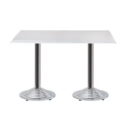 میز مستطیل نظری با پایه چدنی کروم - مبلمان اداری ساویس