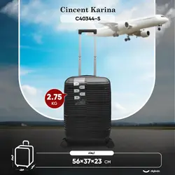 چمدان سینسنت کارینا مدل C40344-S سایز کوچک ارتفاع 56 سانتی متر - شهر مدل