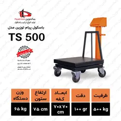 باسکول 500 کیلویی پیام توزین مدل TS 500