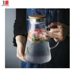 پارچ پیرکس شعله مستقیم با درب بامبو