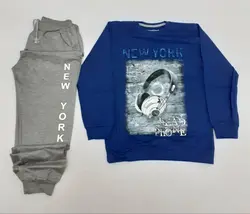 بلوز شلوار پسرانه طرحnewyorkکد30274 - فروشگاه اینترنتی تی تی تک