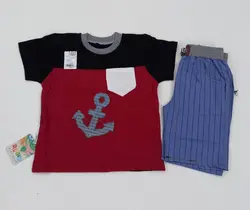 تیشرت شلوارک پسرانه طرح جیب کد30425 - فروشگاه اینترنتی تی تی تک