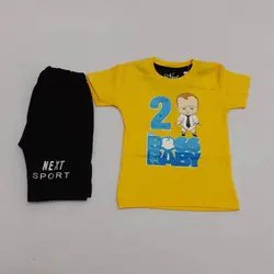 تیشرت شلوارک پسرانه طرح بچه رئیس کد30319