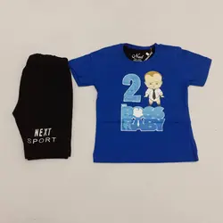 تیشرت شلوارک پسرانه طرح بچه رئیس کد30319
