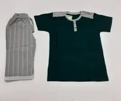 تیشرت شلوارک پسرانه طرح دودکمه کد30333 - فروشگاه اینترنتی تی تی تک