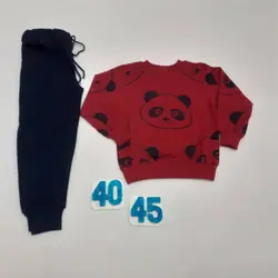 بلوز شلوار پسرانه طرح پاندا کد30322 - فروشگاه اینترنتی تی تی تک