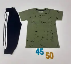 تیشرت شلوارک پسرانه طرح برجسته کد30465