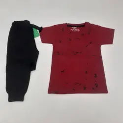 تیشرت شلوارک پسرانه طرح برجسته کد30465